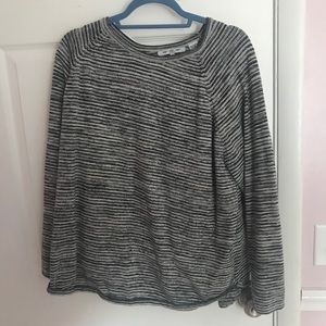 Heather striped sweater